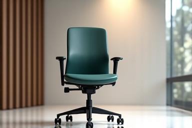 High-performance ergonomic office chair with advanced lumbar support and multiple adjustment points in a modern, light-filled office